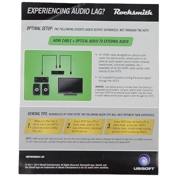 Rocksmith Remastered 2014 Edition Xbox One Bundle with Box - Picture 5 of 7